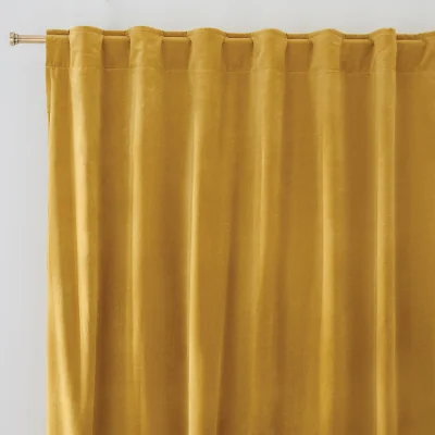 La Redoute Velvet Hidden Tab Top Blackout Curtain