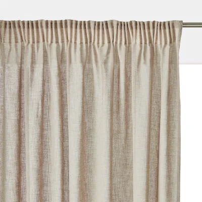 La Redoute Nyong Linen-Effect Radiator Curtain with Gathered Braid