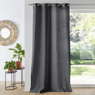 La Redoute Onega Washed Linen Single Curtain with Eyelets