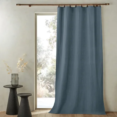 La Redoute Private Lined 100% Washed Linen Curtain