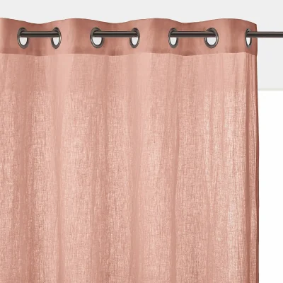 La Redoute Onega Washed Linen Radiator Curtain with Eyelets