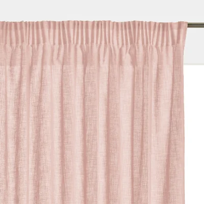 La Redoute Nyong Linen-Effect Radiator Curtain with Gathered Braid