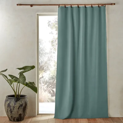 La Redoute Private Blackout 100% Washed Linen Curtain with Rings