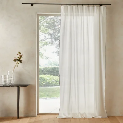 La Redoute Halka 100% Organic Washed Cotton Voile Sheer Curtain Panel