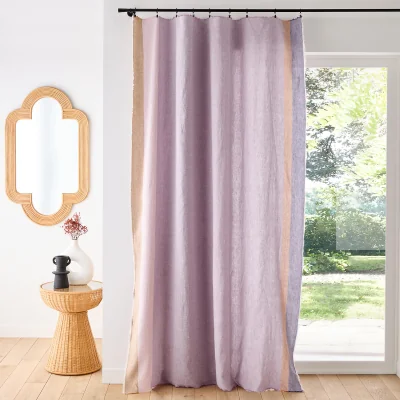 La Redoute Valparaiso Woven-Dyed Washed Linen Curtain Panel
