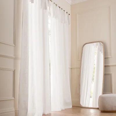 La Redoute Colin Linen Curtain with Tie Top