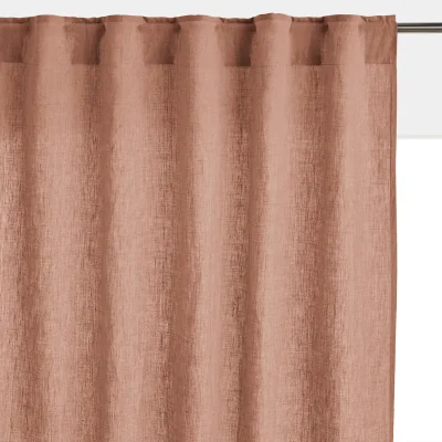 La Redoute Onega Washed Linen Radiator Curtain with Hidden Fixings