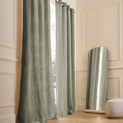 La Redoute Private Lined Pre-Washed Linen Curtain with Eyelets