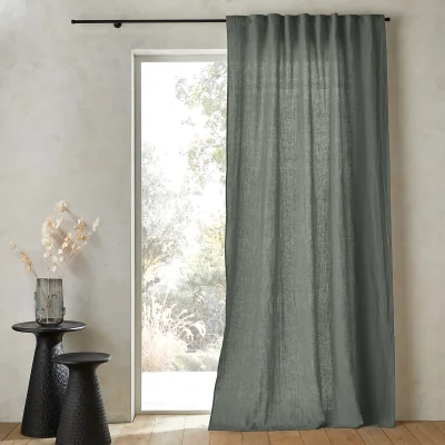 La Redoute Private Ruffled Washed Linen Curtain
