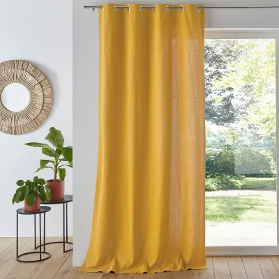 La Redoute Panama Plain Single Cotton Curtain with Eyelets
