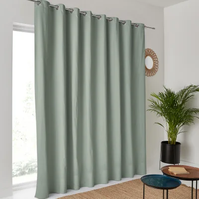 La Redoute Scenario Single Extra Wide Cotton Curtain with Eyelets