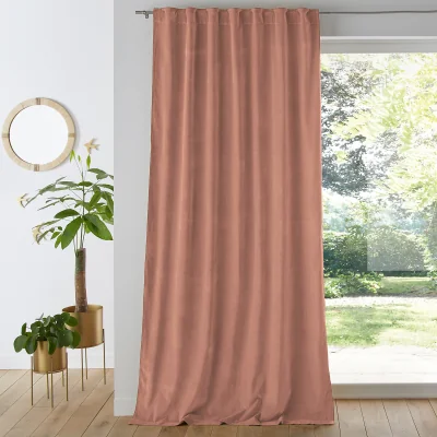 La Redoute Velvet 100% Cotton Thermal Curtain with Hidden Tabs