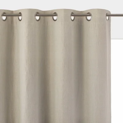 La Redoute Onega 100% Washed Linen Eyelet Blackout Radiator Curtain