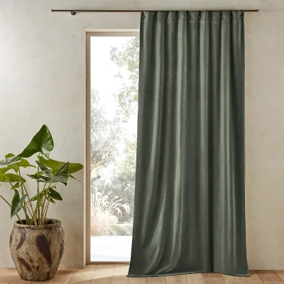 La Redoute Nyodhi Stonewashed Velvet Curtain