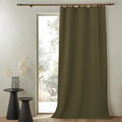 La Redoute Private Lined 100% Washed Linen Curtain