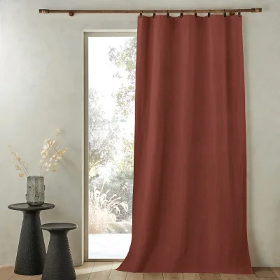 La Redoute Private Lined 100% Washed Linen Curtain