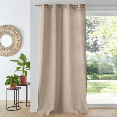 La Redoute Onega Washed Linen Single Curtain with Eyelets