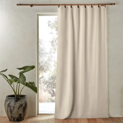 La Redoute Private Blackout 100% Washed Linen Curtain with Rings