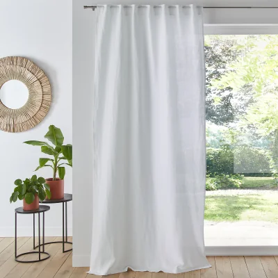 La Redoute Onega Washed Linen Single Curtain with Concealed Tabs