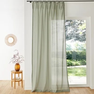 La Redoute Scenario Tie-Finish Sheer Curtain Panel