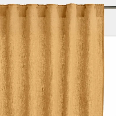 La Redoute Onega Washed Linen Radiator Curtain with Hidden Fixings