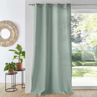 La Redoute Onega Washed Linen Single Curtain with Eyelets