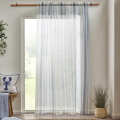 La Redoute Harbour Stripe Slot Top Voile Curtain Panel