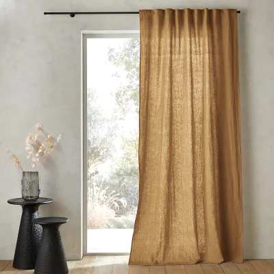 La Redoute Private Ruffled Washed Linen Curtain