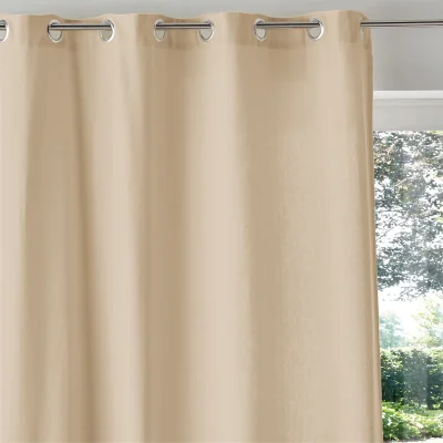 La Redoute Panama Plain Single Cotton Curtain with Eyelets