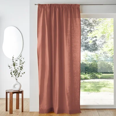 La Redoute Scenario Cotton Curtain with Gathered Header