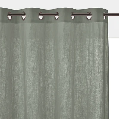 La Redoute Onega 100% Washed Linen Radiator Curtain with Eyelets