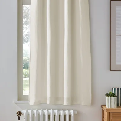 La Redoute Onega 100% Washed Linen Eyelet Blackout Radiator Curtain