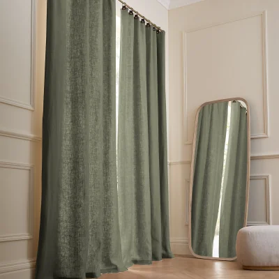 La Redoute Private Lined Washed Linen Curtain
