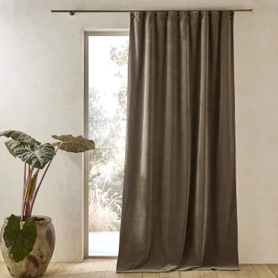 La Redoute Nyodhi Stonewashed Velvet Curtain