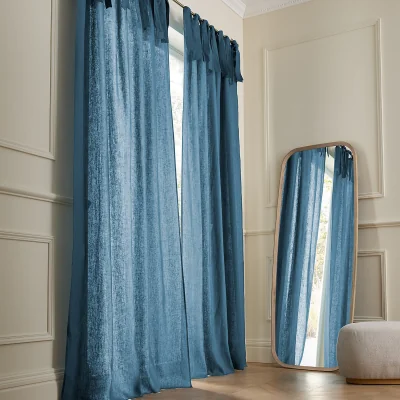 La Redoute Colin Linen Curtain with Tie Top