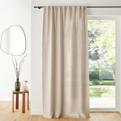 La Redoute Elba Linen Curtain with Gathered Braid Finish