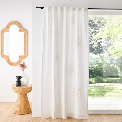 La Redoute Melenaos 100% Cotton Bouclette Pattern Curtain