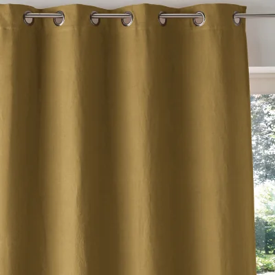 La Redoute Onega 100% Washed Linen Eyelet Blackout Radiator Curtain