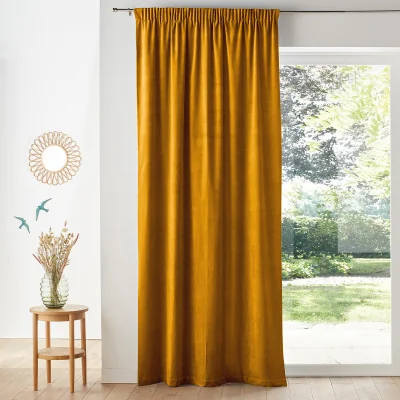 La Redoute Velvet Gathered Braid Velvet Curtain