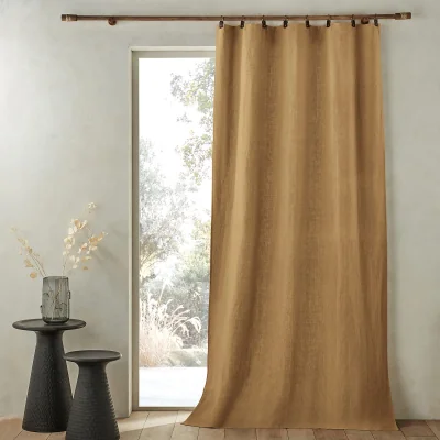 La Redoute Private Lined 100% Washed Linen Curtain