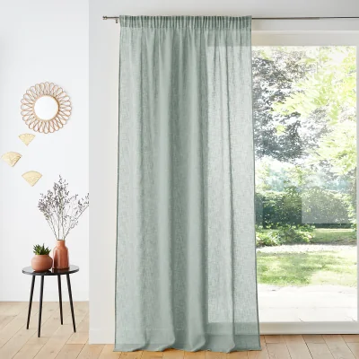 La Redoute Nyong Gathered Braid Linen Effect Sheer Curtain
