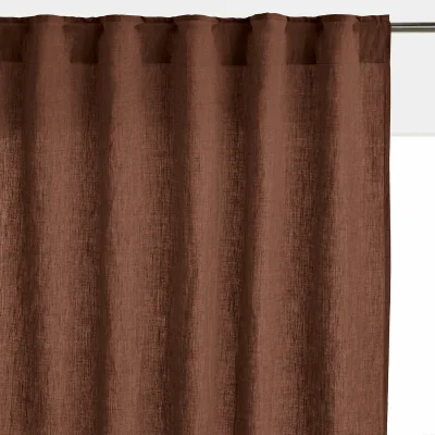 La Redoute Onega Washed Linen Radiator Curtain with Hidden Fixings