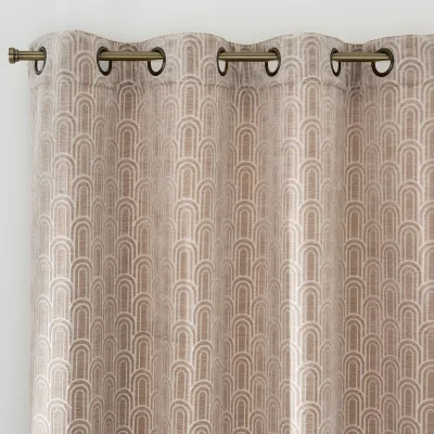 La Redoute Dolce Textured Velvet Light-Filtering Eyelet Curtain