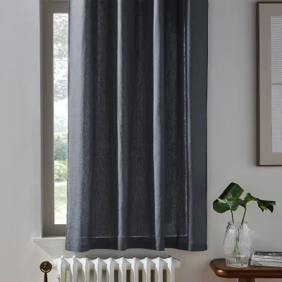 La Redoute Onega Washed Linen Radiator Curtain with Hidden Fixings