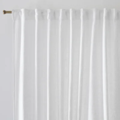 La Redoute Elba Linen Light-Filtering Curtain with Pencil Pleat Or Wave