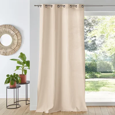 La Redoute Onega Washed Linen Single Curtain with Eyelets
