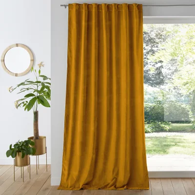 La Redoute Velvet 100% Cotton Thermal Curtain with Hidden Tabs