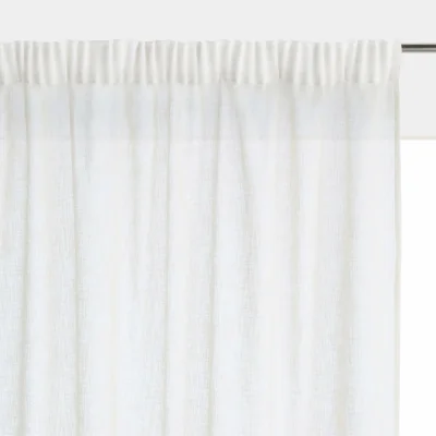 La Redoute Nyong Linen-Effect Radiator Curtain with Gathered Braid