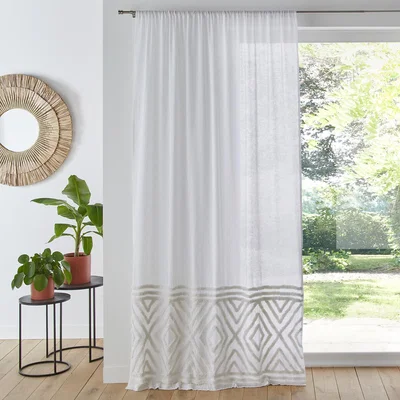 La Redoute Assav Tufted Polycotton Voile Curtain