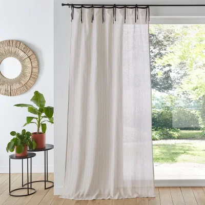 La Redoute Nenio Ties Linen Cotton Voile Curtain